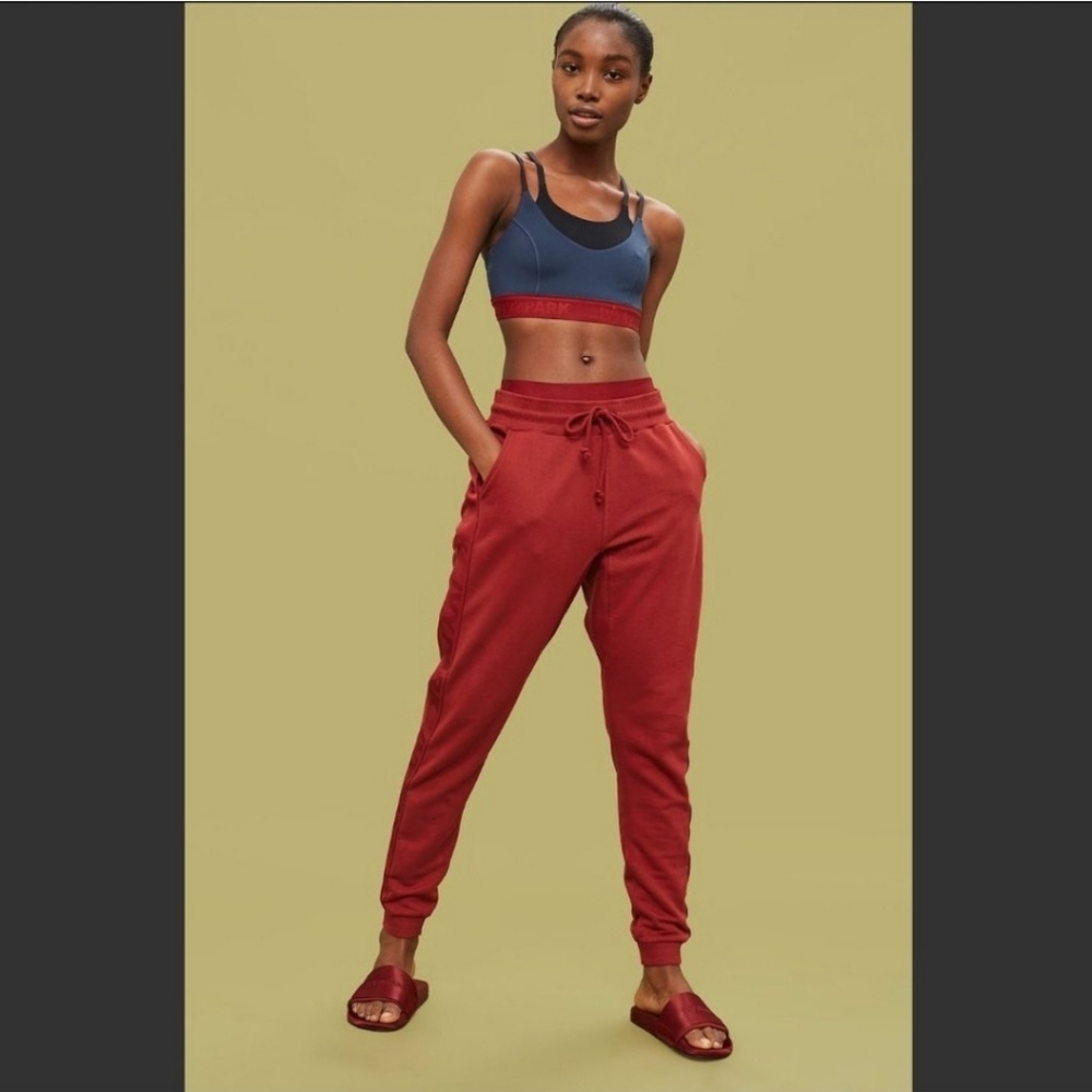 Ivy Park Topshop rust red joggers